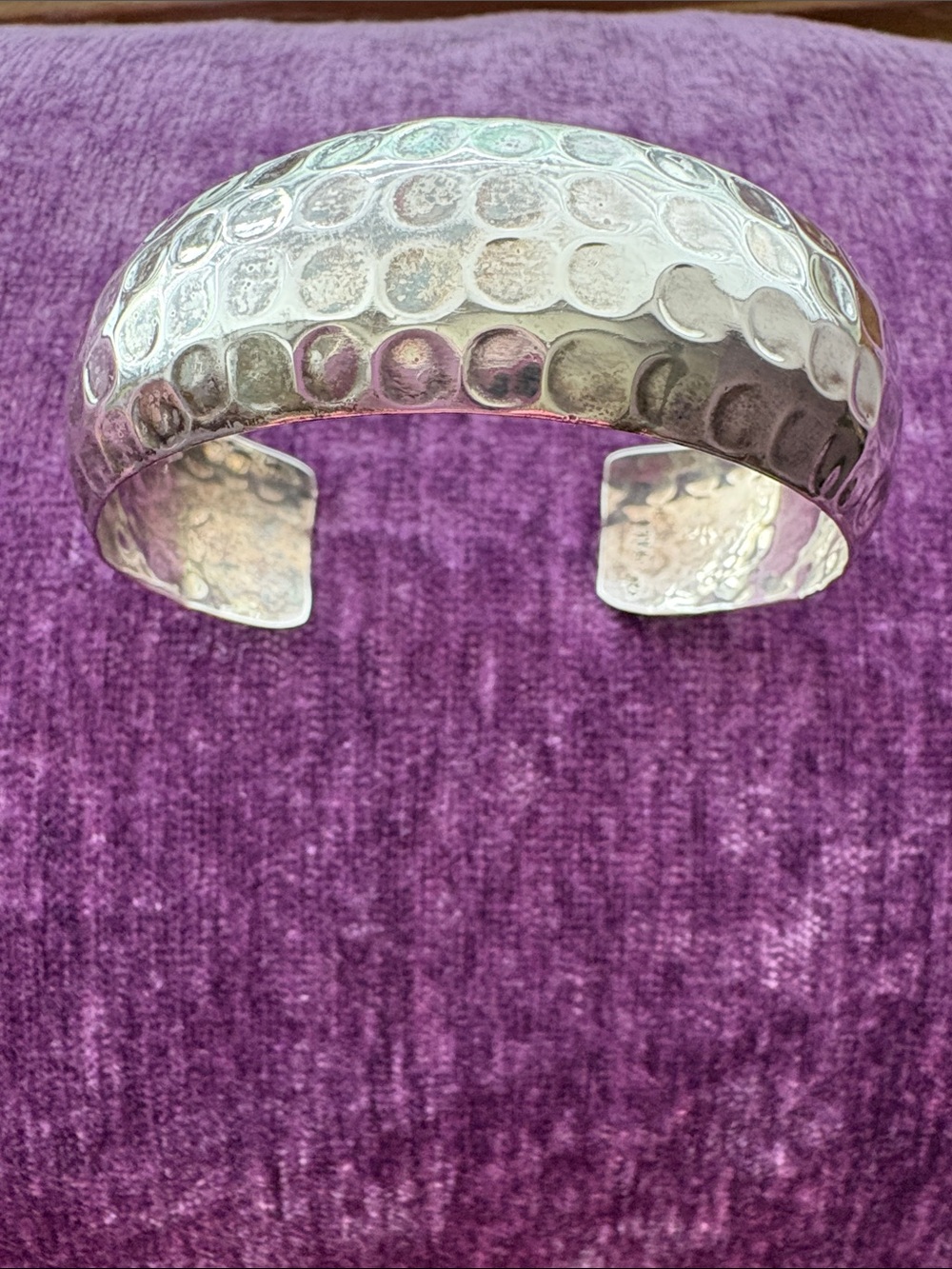 Sterling silver  hammered cuff
Stamped 925 Mexico has been acid tested!